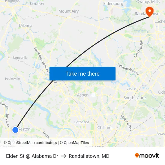 Elden St @ Alabama Dr to Randallstown, MD map