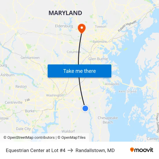 Equestrian Center at Lot #4 to Randallstown, MD map