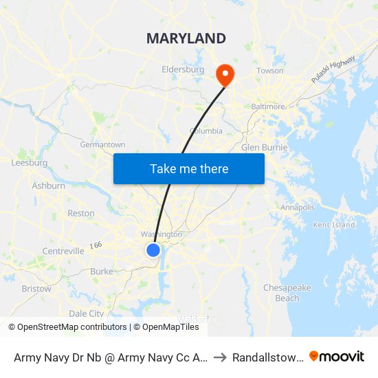 Army Navy Dr Nb @ Army Navy Cc Access Rd Ns to Randallstown, MD map