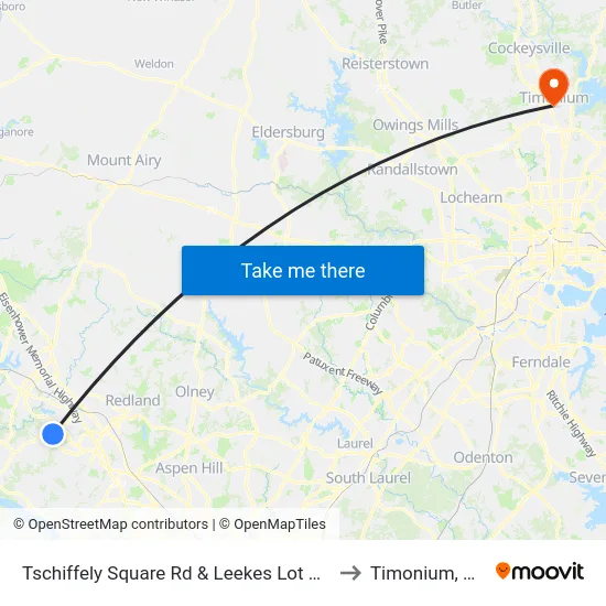 Tschiffely Square Rd & Leekes Lot Way to Timonium, MD map