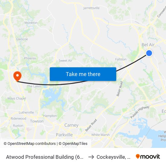 Atwood Professional Building (602 S Atwood Rd) to Cockeysville, Maryland map