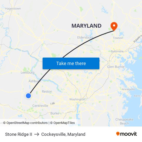 Stone Ridge II to Cockeysville, Maryland map