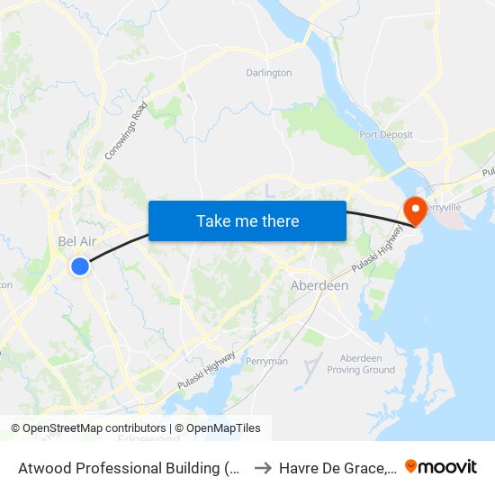 Atwood Professional Building (602 S Atwood Rd) to Havre De Grace, Maryland map