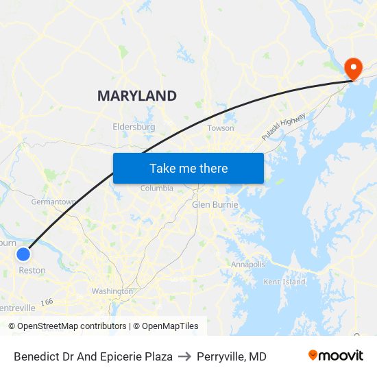 Benedict Dr And Epicerie Plaza to Perryville, MD map