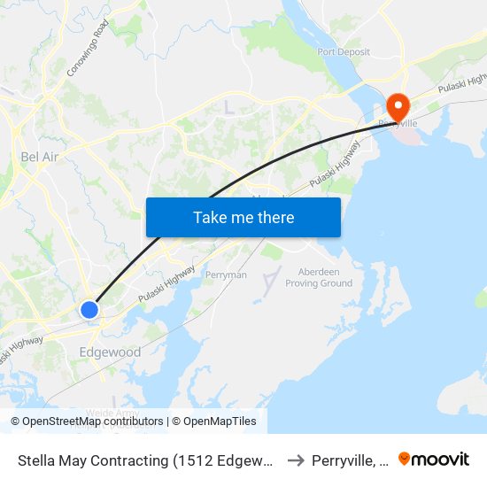 Stella May Contracting (1512 Edgewood Rd) to Perryville, MD map