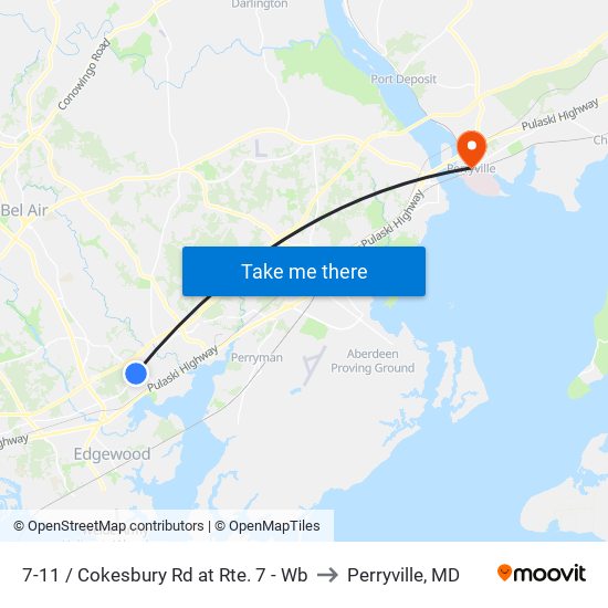 7-11 / Cokesbury Rd at Rte. 7 - Wb to Perryville, MD map