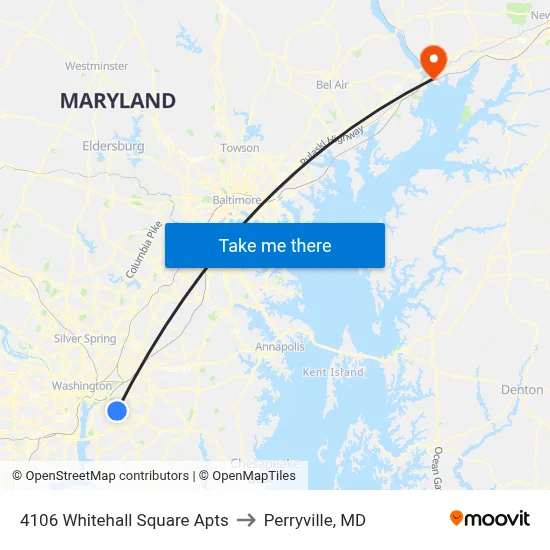 4106 Whitehall Square Apts to Perryville, MD map