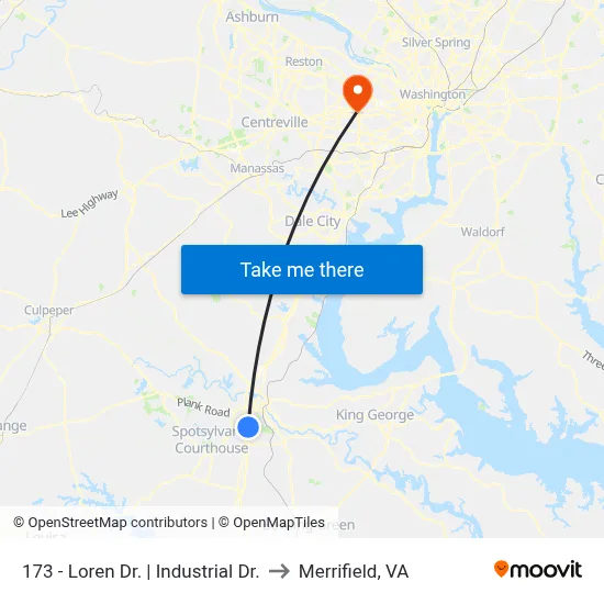 173 - Loren Dr. | Industrial Dr. to Merrifield, VA map