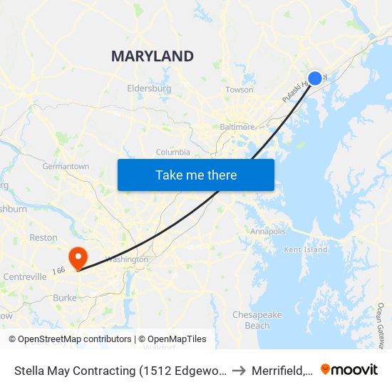 Stella May Contracting (1512 Edgewood Rd) to Merrifield, VA map