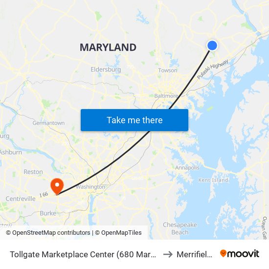 Tollgate Marketplace Center (680 Marketplace Dr) to Merrifield, VA map