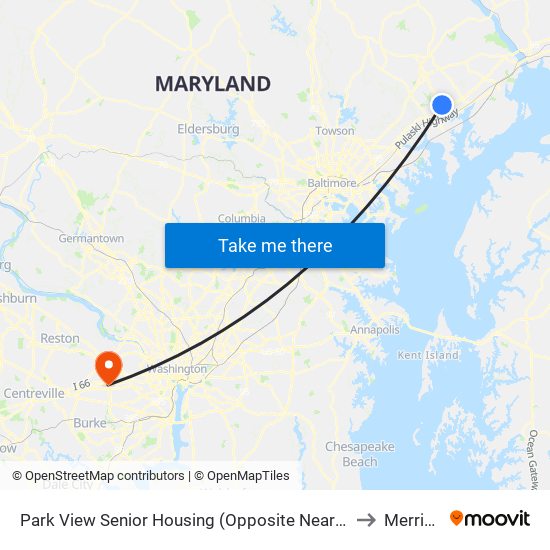 Park View Senior Housing  (Opposite Near Box Hill S Pwky & Merchant Blvd) to Merrifield, VA map