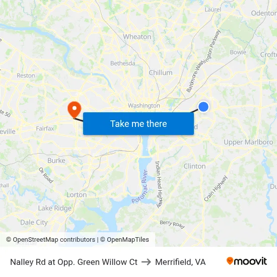 Nalley Rd at Opp. Green Willow Ct to Merrifield, VA map