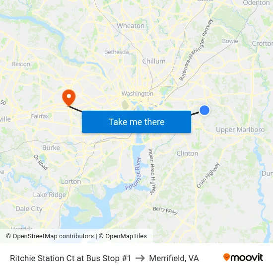 Ritchie Station Ct at Bus Stop #1 to Merrifield, VA map