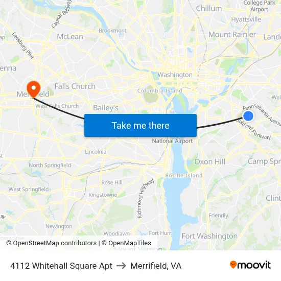 4112 Whitehall Square Apt to Merrifield, VA map