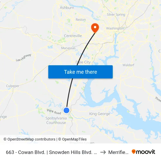 663 - Cowan Blvd. | Snowden Hills Blvd. (Evergreens Apts.) to Merrifield, VA map