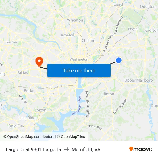 Largo Dr at 9301 Largo Dr to Merrifield, VA map