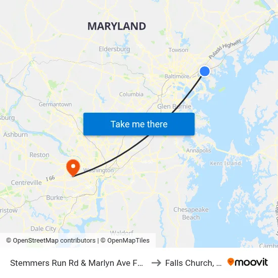 Stemmers Run Rd & Marlyn Ave FS Nb to Falls Church, VA map