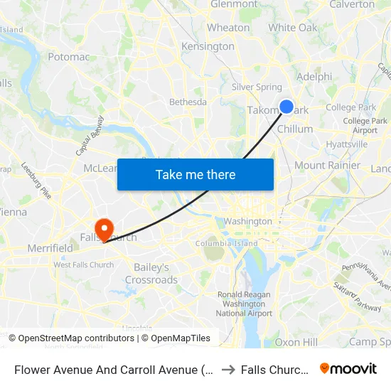 Flower Avenue And Carroll Avenue (Inbound) to Falls Church, VA map