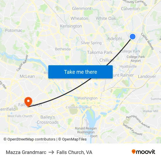 Mazza Grandmarc to Falls Church, VA map