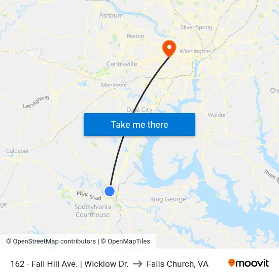 162 - Fall Hill Ave. | Wicklow Dr. to Falls Church, VA map