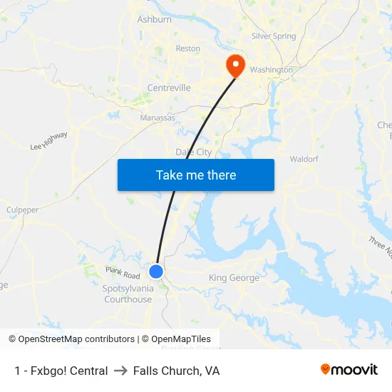 1 - Fxbgo! Central to Falls Church, VA map
