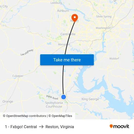 1 - Fxbgo! Central to Reston, Virginia map