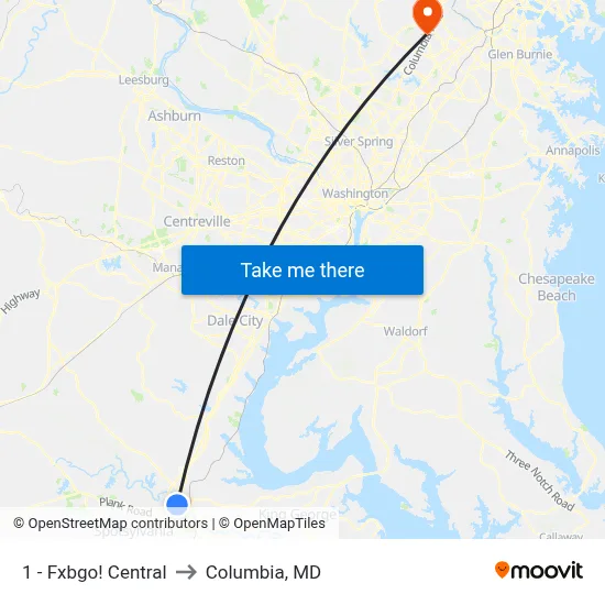 1 - Fxbgo! Central to Columbia, MD map
