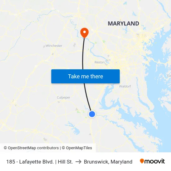 185 - Lafayette Blvd. | Hill St. to Brunswick, Maryland map