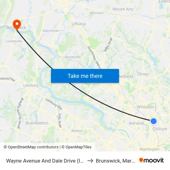 Wayne Avenue And Dale Drive (Inbound) to Brunswick, Maryland map