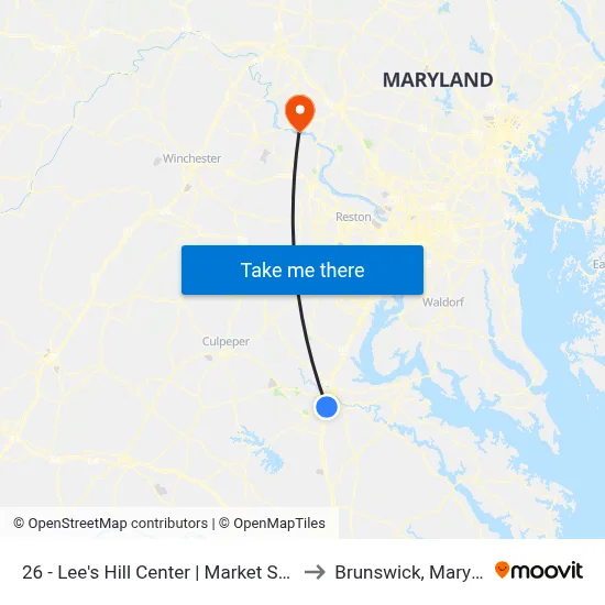 26 - Lee's Hill Center | Market St. (Rgi) to Brunswick, Maryland map