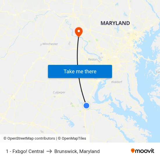 1 - Fxbgo! Central to Brunswick, Maryland map