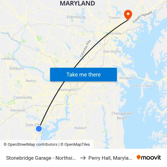 Stonebridge Garage - Northside to Perry Hall, Maryland map