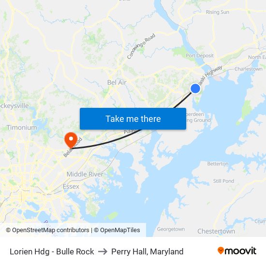 Lorien Hdg - Bulle Rock to Perry Hall, Maryland map