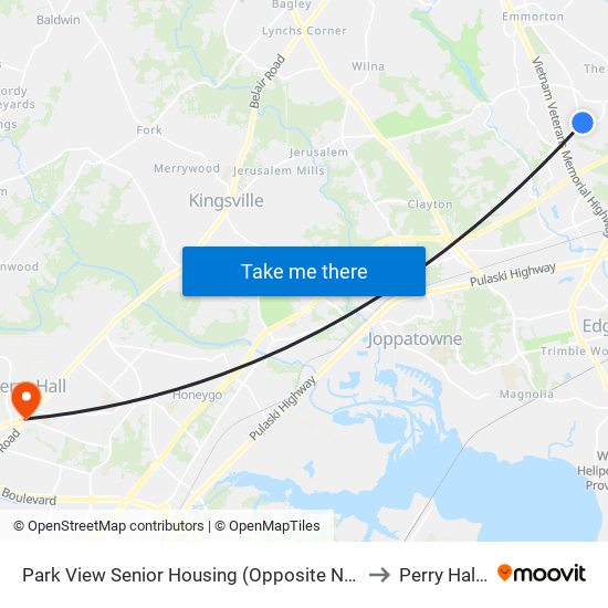 Park View Senior Housing  (Opposite Near Box Hill S Pwky & Merchant Blvd) to Perry Hall, Maryland map