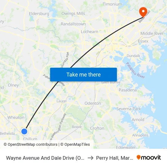 Wayne Avenue And Dale Drive (Outbound) to Perry Hall, Maryland map