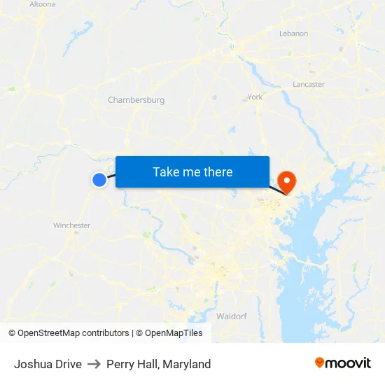 Joshua Drive to Perry Hall, Maryland map