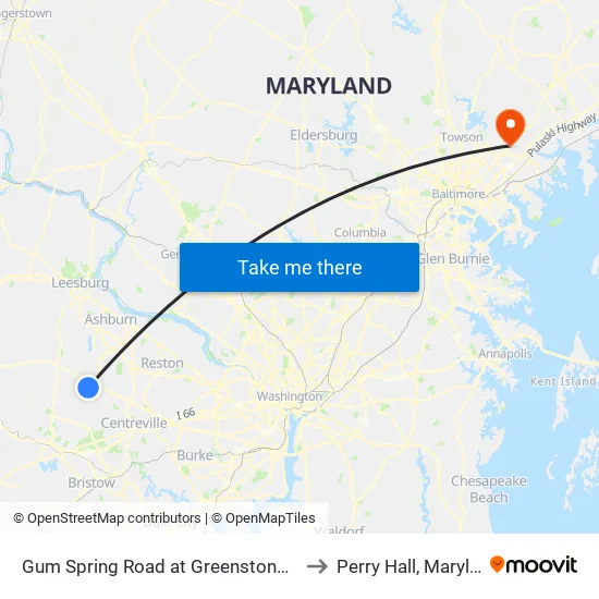 Gum Spring Road at Greenstone Drive to Perry Hall, Maryland map