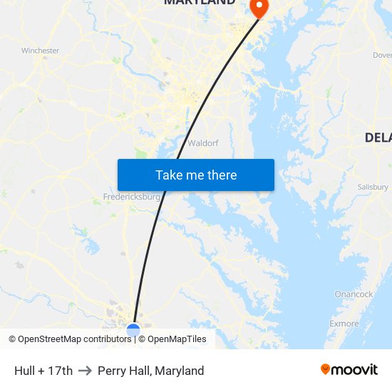 Hull + 17th to Perry Hall, Maryland map