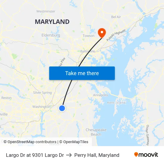 Largo Dr at 9301 Largo Dr to Perry Hall, Maryland map