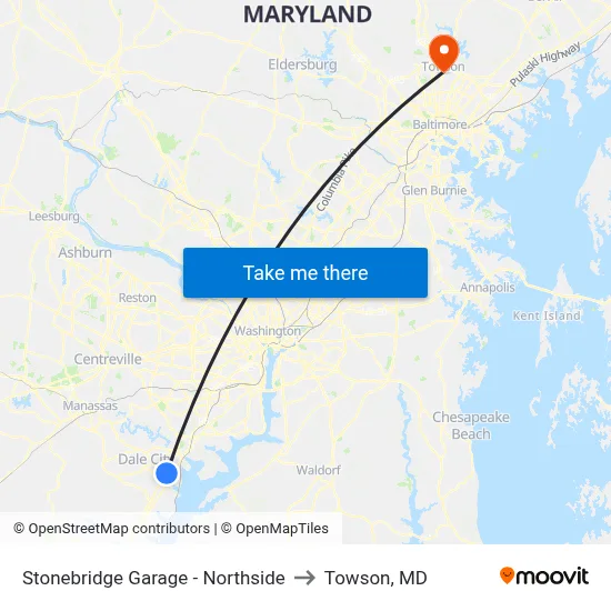 Stonebridge Garage - Northside to Towson, MD map