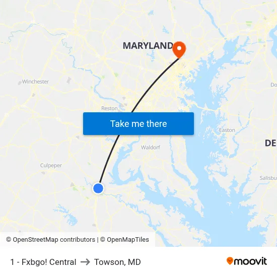 1 - Fxbgo! Central to Towson, MD map
