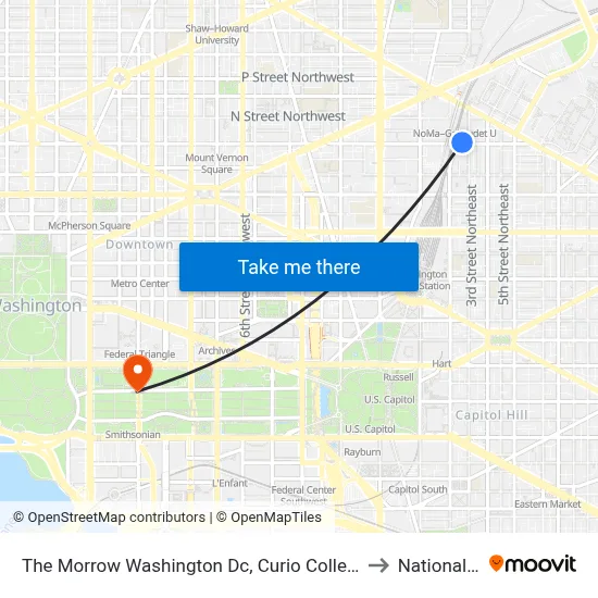 The Morrow Washington Dc, Curio Collection by Hilton to National Mall map