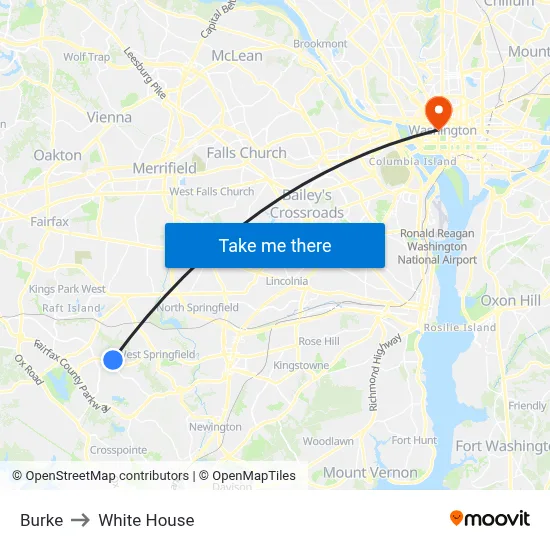 Burke to White House map