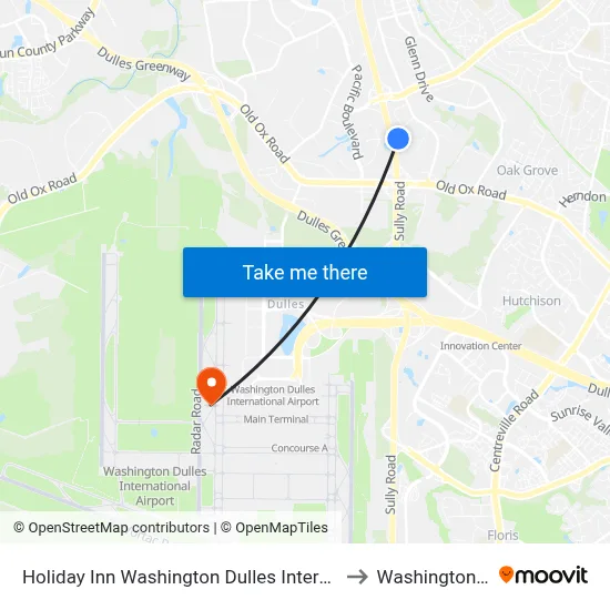 Holiday Inn Washington Dulles International Airport an IHG Hotel Sterling to Washington Dulles Airport map