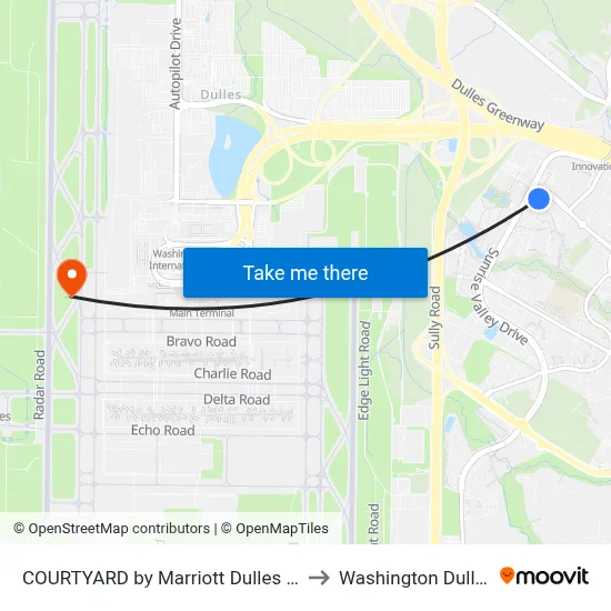 COURTYARD by Marriott Dulles Airport Herndon to Washington Dulles Airport map