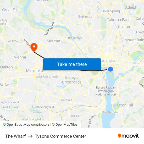 The Wharf to Tysons Commerce Center map