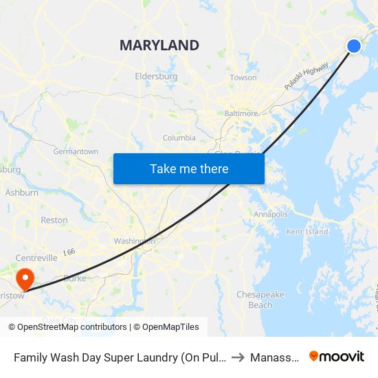 Family Wash Day Super Laundry (On Pulaski Hwy/Us 40) to Manassas, VA map