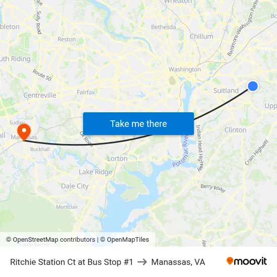Ritchie Station Ct at Bus Stop #1 to Manassas, VA map