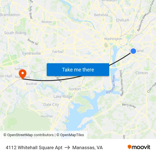 4112 Whitehall Square Apt to Manassas, VA map