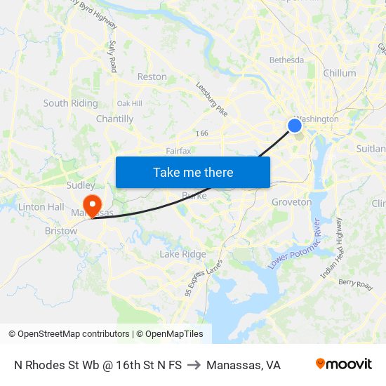 N Rhodes St Wb @ 16th St N FS to Manassas, VA map